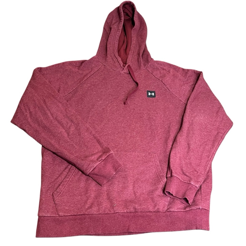 Under Armour Men's Rival Fleece Sportstyle Logo Hoodie Burgundy size Large